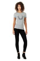 Womens Embroidered Horseshoe Graphic Tee | Heather Grey | Size X Small | True Religion