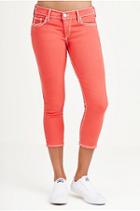 True Religion Casey Super Skinny Super T Womens Capri - Vintage Red