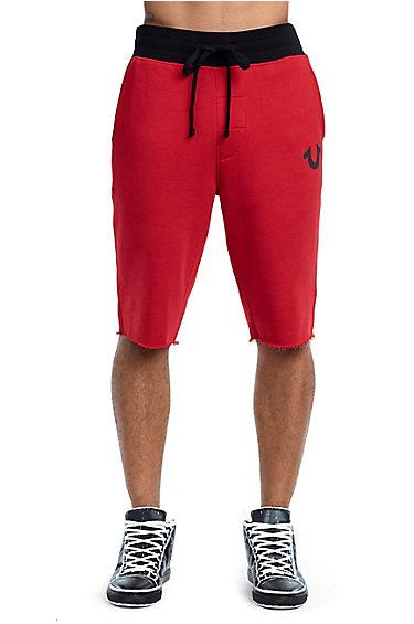 Men's Pop Fly Bottom Sweat Short | Ash Rose | Size Small | True Religion