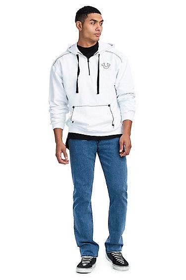 Void Tactics Mens Super T Fleece Pullover Hoodie | White  | Size Small | True Religion