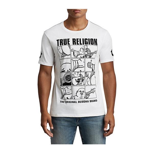 Men's Buddha Crew Neck Tee | White | Size X Small | True Religion