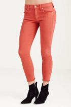 True Religion Halle Super Skinny Cropped Womens Jean - Red
