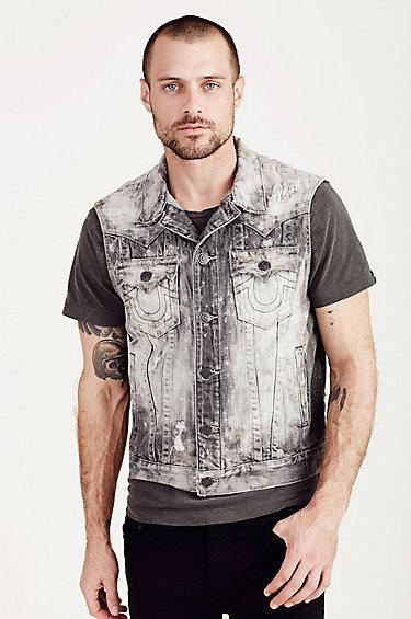 True Religion Jimmy Western Mens Vest - Deep Base