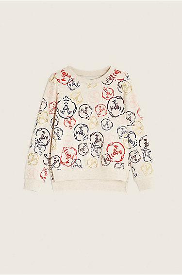 Doodle Kids Pullover | Oatmeal Heather | Size Medium | True Religion