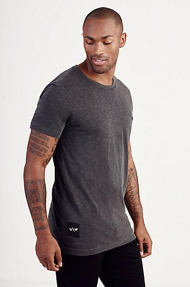 True Religion Russell Westbrook Elongated Slub Tee - Jet Black