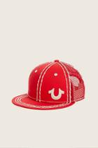 True Religion Mesh Back Super T Baseball Cap - True Red