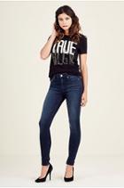 Womens Embellished Graphic Tee | Black | Size X Small | True Religion