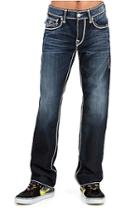 Men's Straight Fit Mega T Jean | Revolver Draw | Size 34 | True Religion