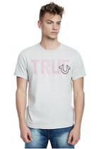 Mens True Logo Graphic Tee | Grey | Size Medium | True Religion