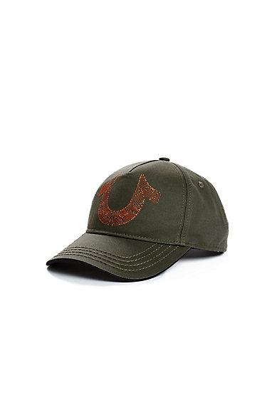 Metallic Horseshoe Baseball Cap | Military Green  | True Religion