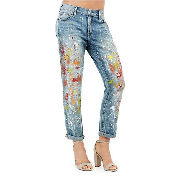 Cameron Slim Boyfriend Womens Jean | Pop Art | Size 24 | True Religion