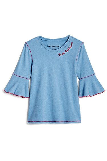 Kids Flare Top | Powder Blue | Size Small | True Religion