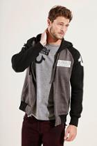 True Religion Hand Picked Color Block Raglan Mens Hoodie