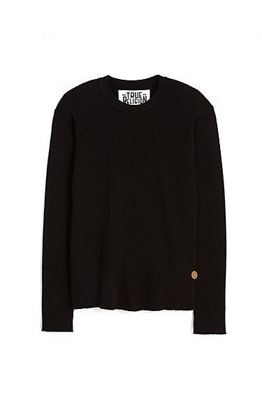 Unisex Longsleeve Thermal Shirt | Black | Size 0 | True Religion