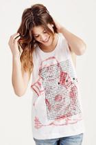 Buddha Caligraphy Boyfriend Muscle Womens Tee | White | Size Medium | True Religion