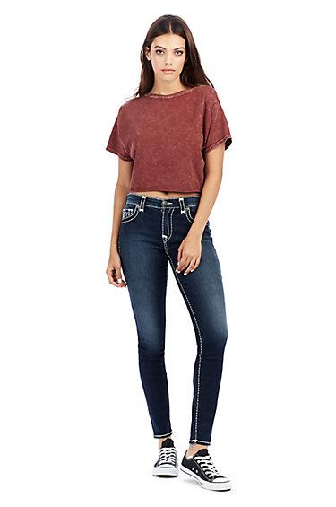 Jennie Curvy Super T Womens Jean | Aegean | Size 23 | True Religion