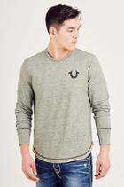 Long Sleeve Shoestring Mens Tee | Miltary  | Size Small | True Religion