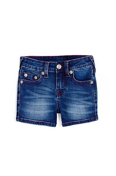 Big Kids Denim Short | Tropical Wash | Size 3t | True Religion