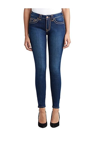 Womens Multi Super T Jennie Curvy Skinny Jean | Bright Sapphire | Size 36 | True Religion