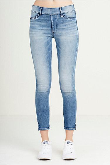 The Runway Legging Womens Crop | Venetian Blue | Size Small | True Religion