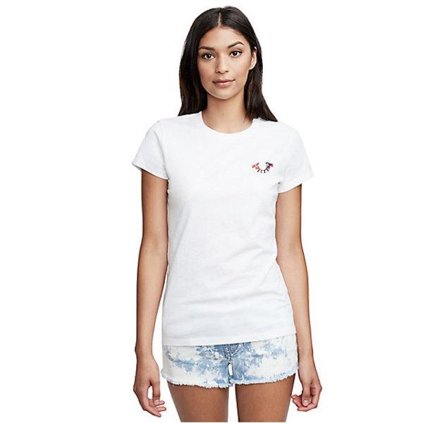 Women's Tie Dye Buddha Crew Neck Tee | White | Size X Small | True Religion