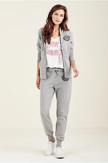 Classic Womens Jogger | Heather Grey | Size Medium | True Religion
