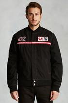 True Religion Hand Picked Embroidered Mens Gasoline Jacket - Black