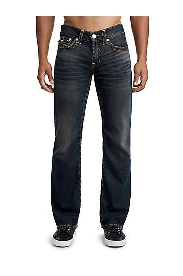 Men's Bootcut Fit Old Multi Big T Jean | Dirty Barn | Size 28 | True Religion