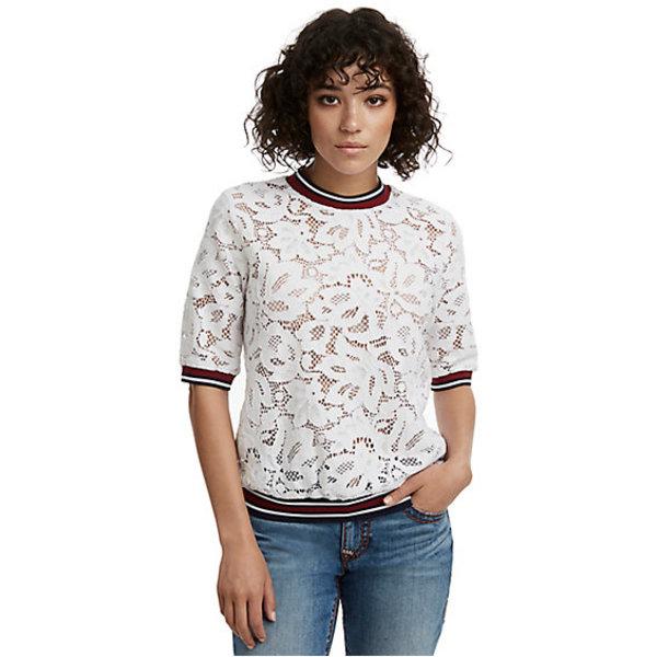 Lace Womens Top | White | Size Small | True Religion