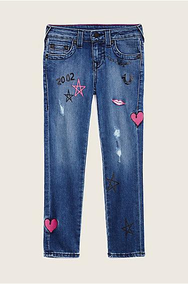 Casey Doodle Kids Jean | Super Shredded | Size 12 | True Religion