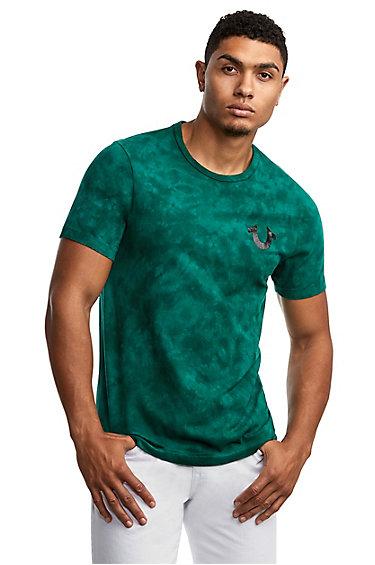 Mens Washed Seasonal Buddha Tee | Blue | Size X Small | True Religion