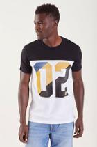 True Religion Ivy 2002 Football Mens Tee - White/black