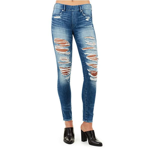 Jennie Curvy Runway Womens Legging | Washed Out Destroy | Size Small | True Religion