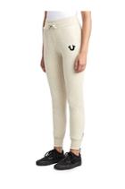 Womens Crystal Embellished Zipper Jogger | Oatmeal | Size X Small | True Religion