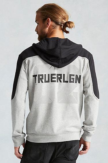 True Religion Marled Hoodie - Heather Grey