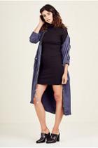 Womens Ribbed Mock Neck Sweater Dress | Black | Size Medium | True Religion