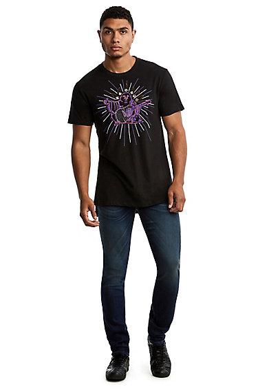 Mens Embroidered Buddha Tee | Black | Size X Small | True Religion