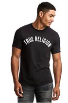 Mens Curved Tr Tee | Black | Size Small | True Religion
