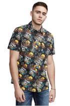 Men's Skull Wave Utlity Shirt | Black | Size Small | True Religion