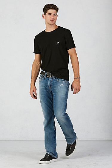 True Religion Ricky Straight Mens Jean - Faded Concrete