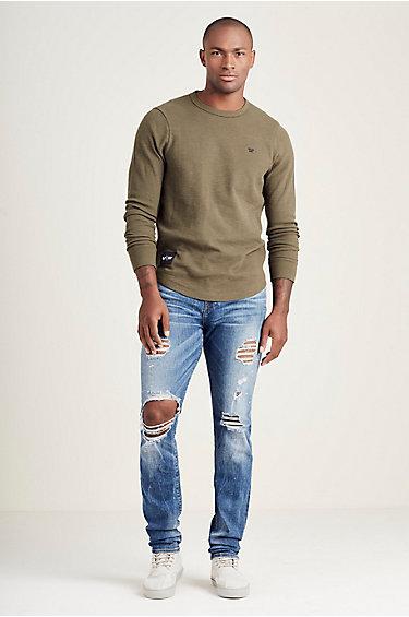 Russell Westbrook Rocco Skinny Mens Jean | Worn Indigo | Size 34 | True Religion