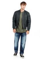 Mens Puffy Bomber Jacket | Cedar Green  | Size X Large | True Religion