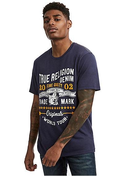 Men's Trademark Tr Crew Neck Tee | Navy | Size X Small | True Religion