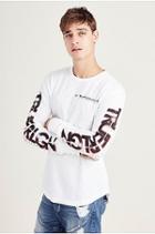 Retro Logo Long Sleeve Mens Tee | White | Size X Large | True Religion