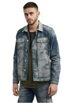 Mens Utility Denim Jacket | Clouded Jet Smoke | Size Small | True Religion