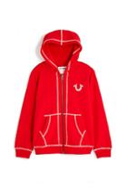 Shoe String Kids Hoodie | Bright Red | Size Large | True Religion