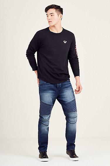Rocco Skinny Moto Mens Jean | Rebel Race | Size 32 | True Religion