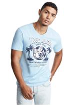 Men's Buddha Blvd V Neck Tee | Light Blue | Size Small | True Religion