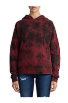 Womens Crafted Print Pullover Hoodie | Burgundy | Size X Small | True Religion