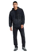 Void Tactics Mens Fleece Pullover Hoodie | Faded Black | Size Small | True Religion